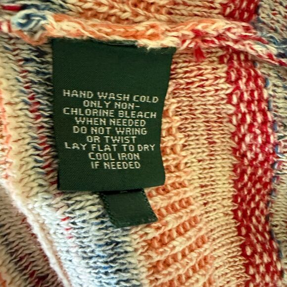 LRL Ralph Lauren Jeans Co Linen Cotton Blend Boat Neck Dolman Striped Top XL - Picture 5 of 5